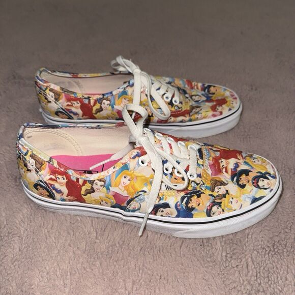 Vans Disney Princess Size 5.5 Mens Ariel Snow White Womens 7 EUC RARE - Picture 3 of 5